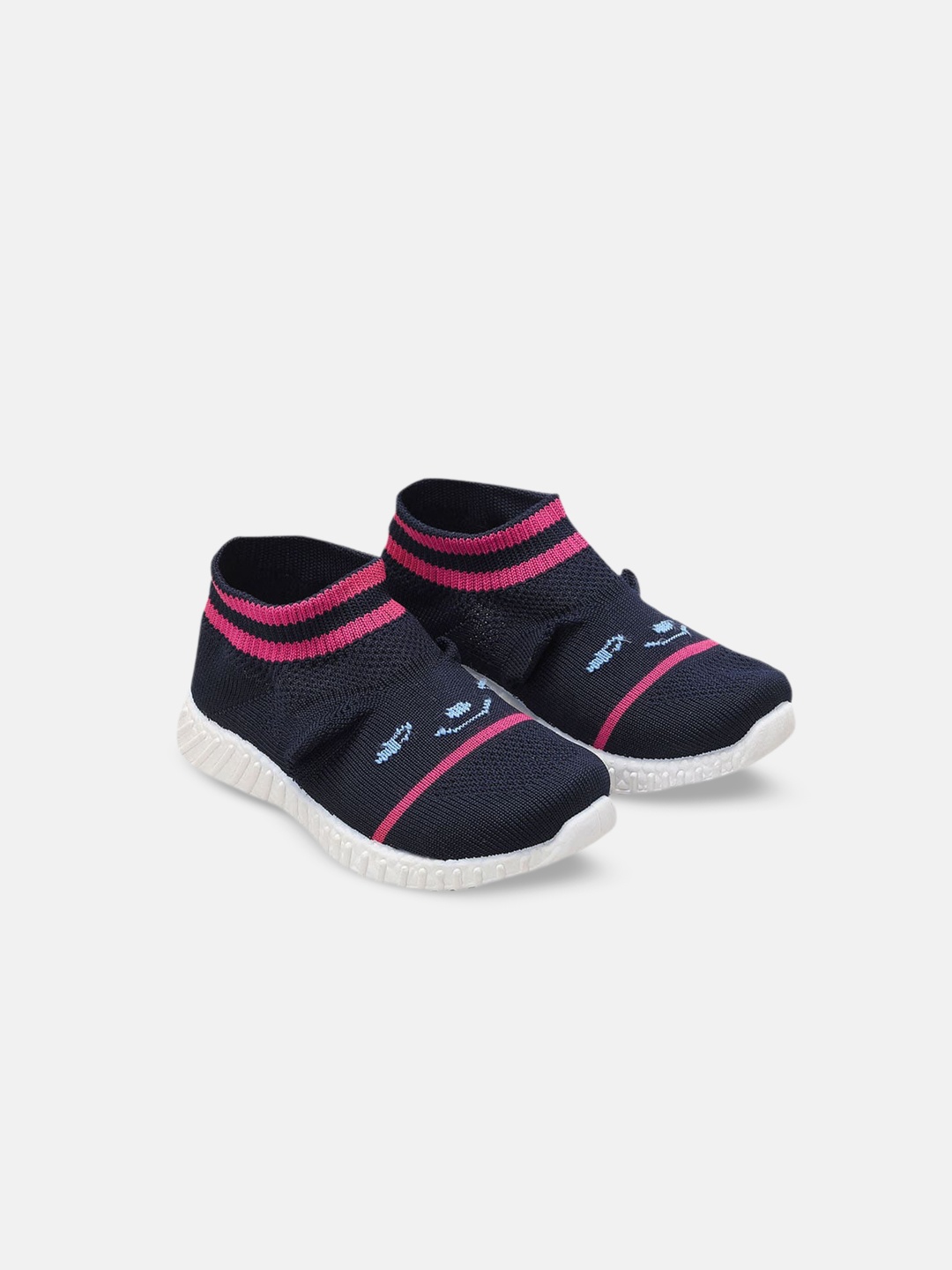 

Hopscotch Kids Striped Slip-On Sneakers, Navy blue