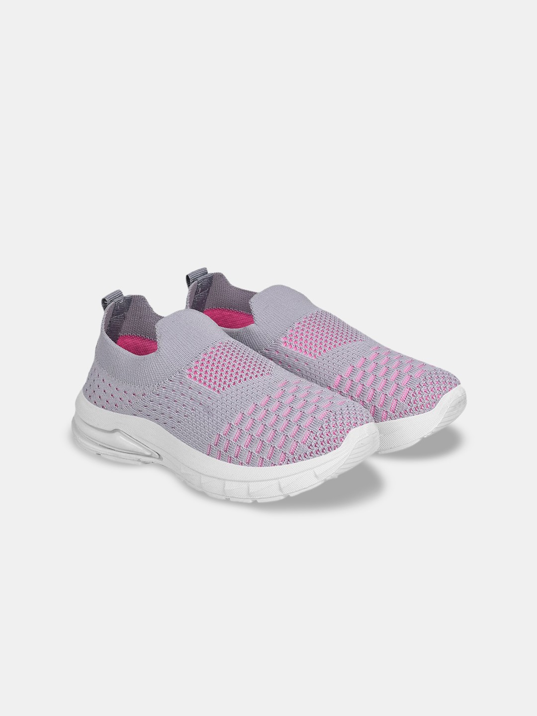 

Hopscotch Kids Woven Design Slip-On Sneakers, Grey