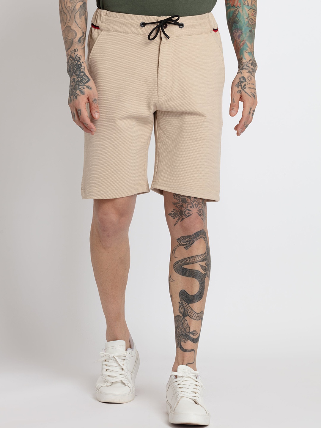 

Status Quo Men Cotton Shorts, Beige