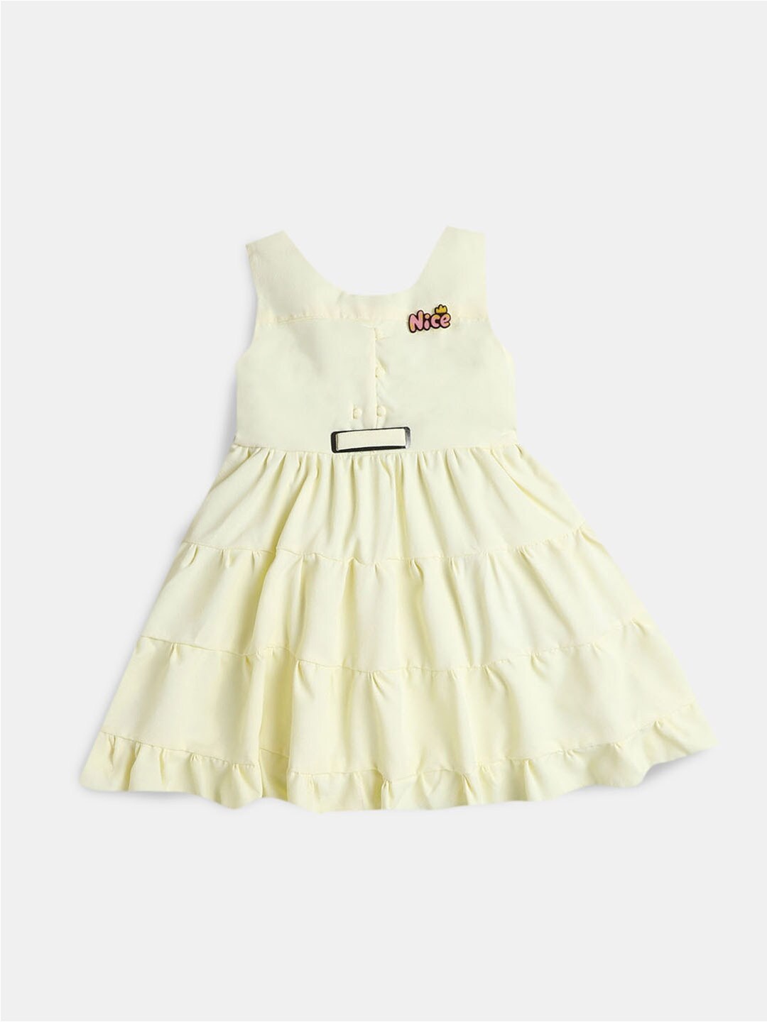 

Hopscotch Kids Girls Round Neck Tiered Dress, Yellow