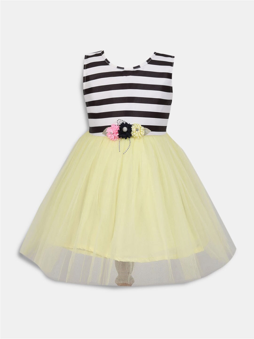 

Hopscotch Striped Fit & Flare Dress, Yellow