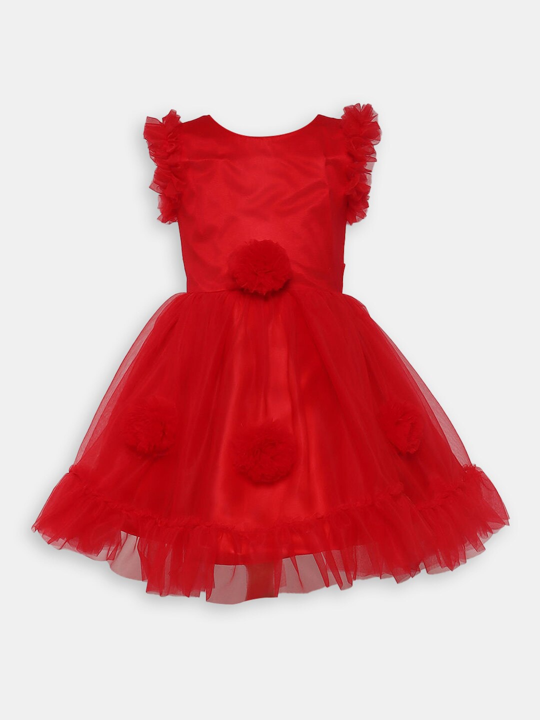 

Hopscotch Girls Floral Ruffled Dress, Red