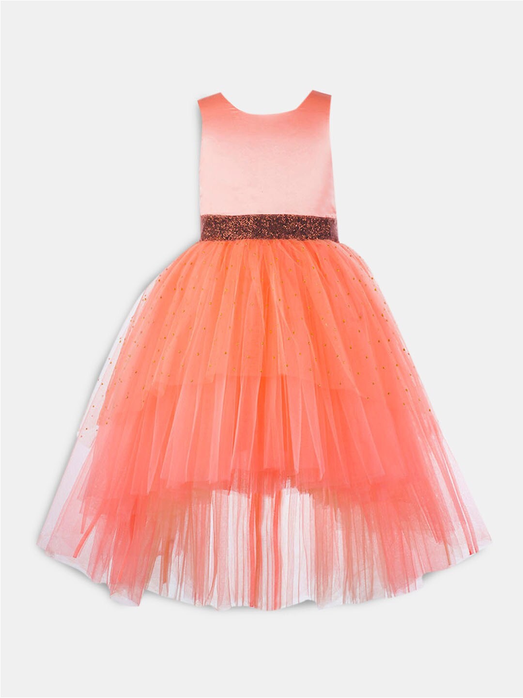

Hopscotch Embellished High Low Hem Fit & Flare Dress, Pink
