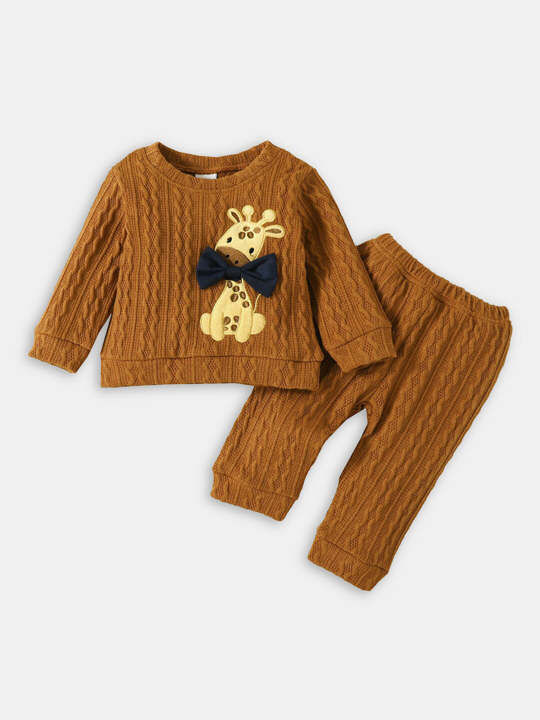 

Hopscotch Infants Bow Sweatshirt with Trousers, Brown
