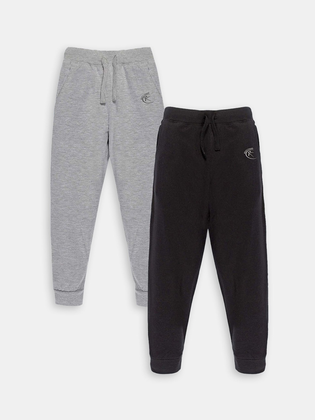 

Hopscotch Kids Pack Of 2 Cotton Joggers, Black