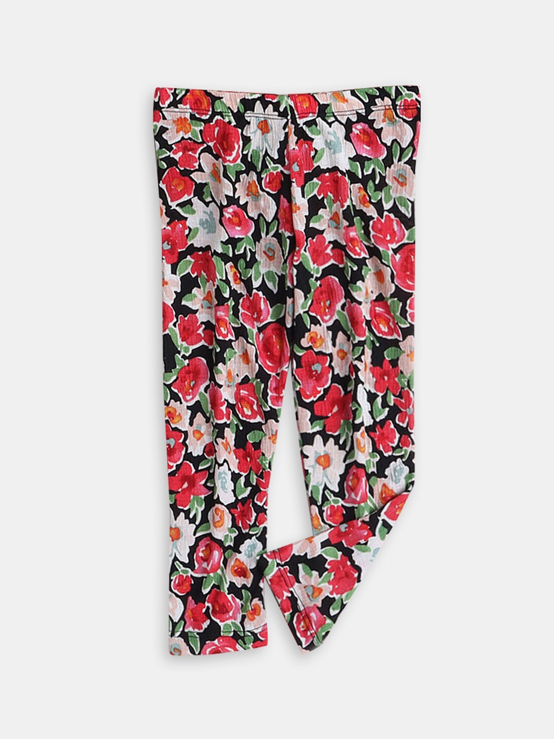 

Hopscotch Girls Printed Lounge Pants, Black