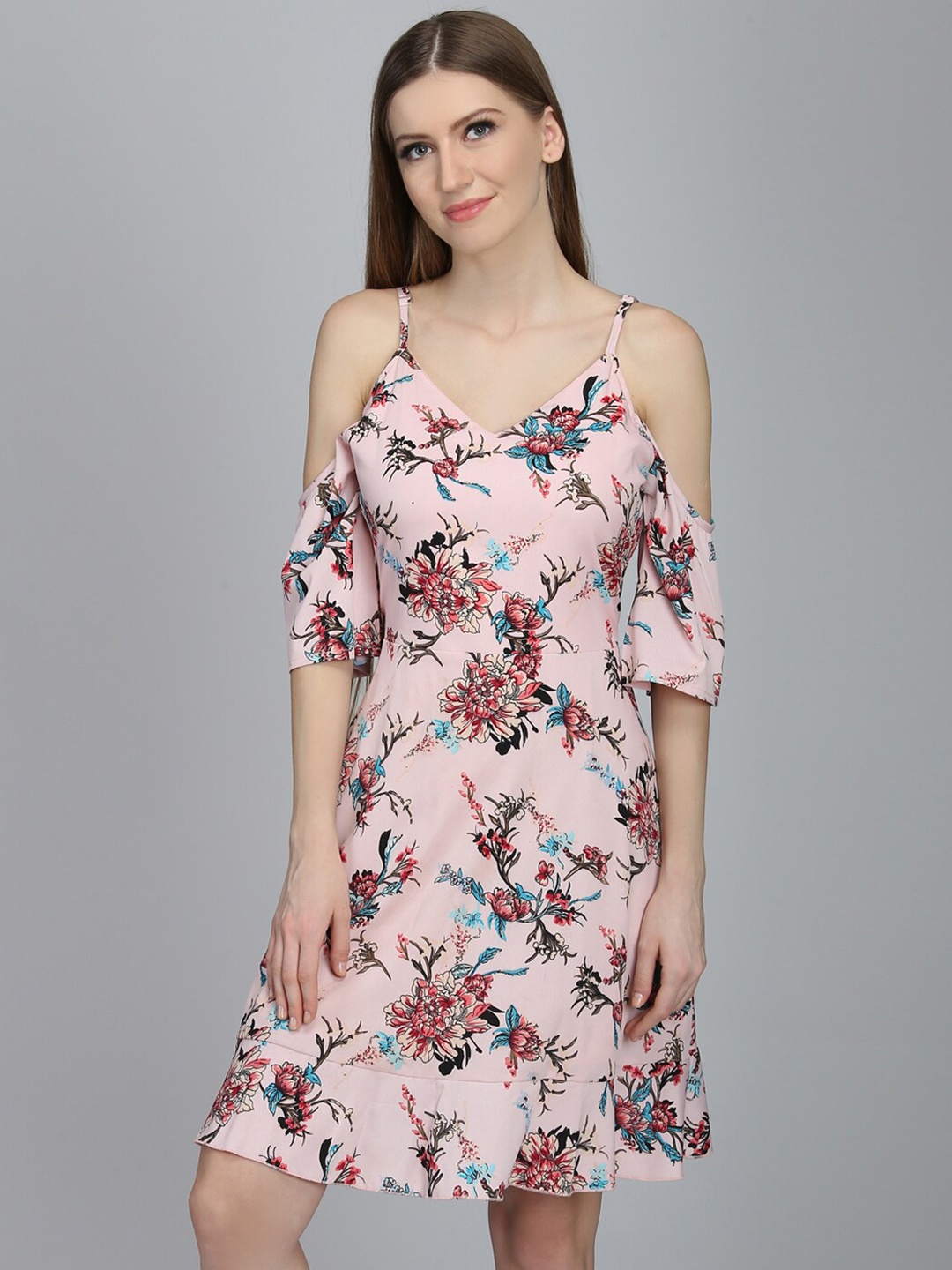 

DODO & MOA Floral Georgette Dress, Pink