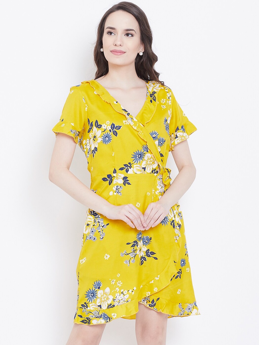 

DODO & MOA Floral Georgette Dress, Yellow