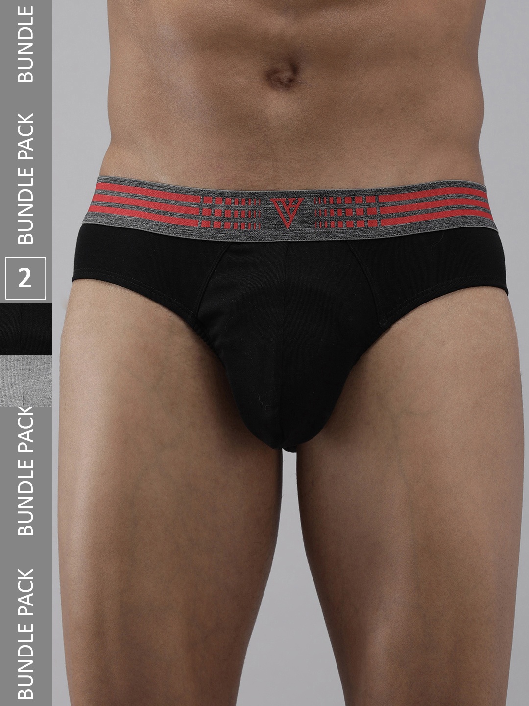 

Van Heusen Men Pack of 2 Antibacterial Briefs IHQEBR2VSC610009, Navy blue