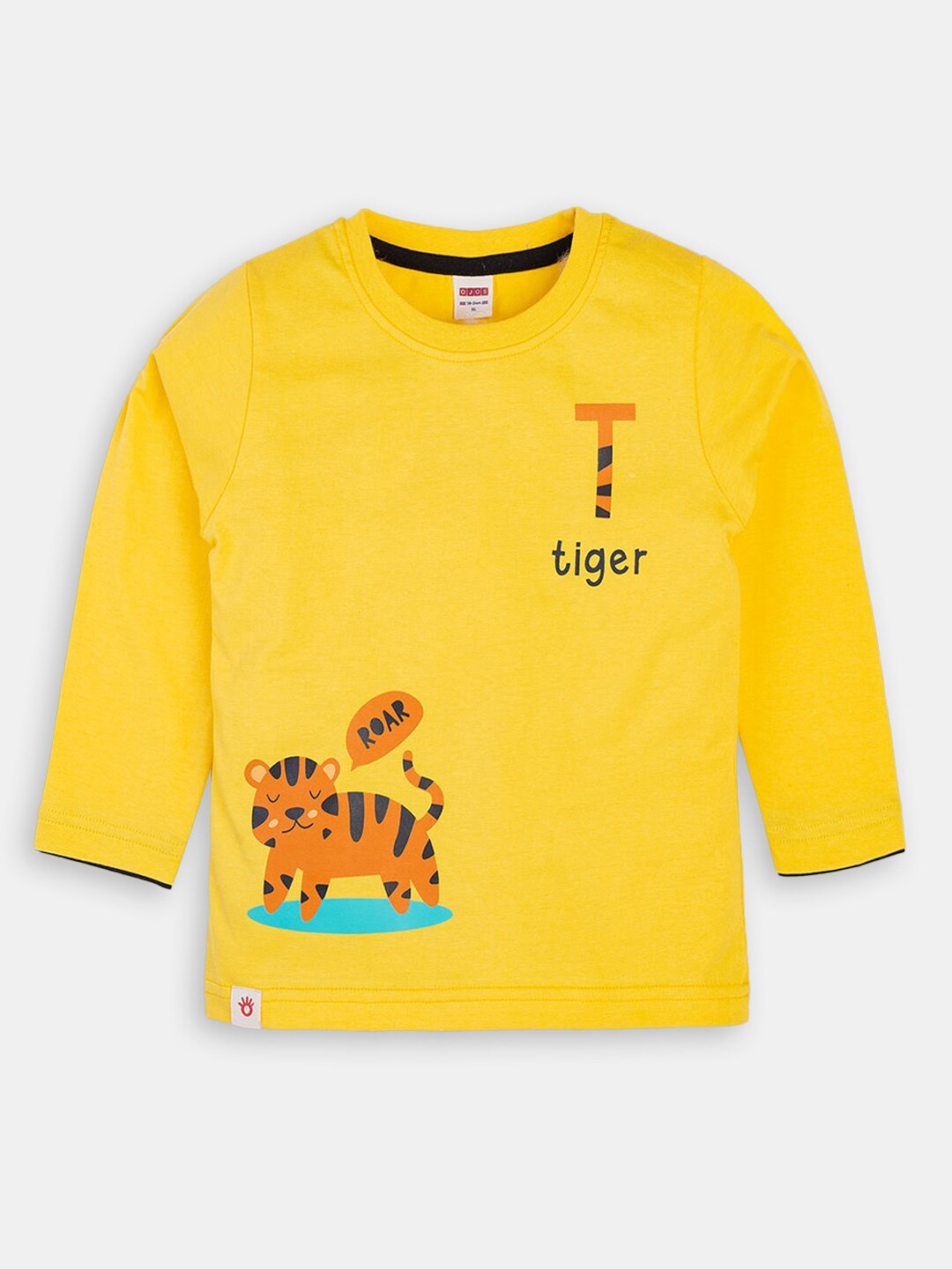

Hopscotch Boys Printed Cotton T-shirt, Yellow