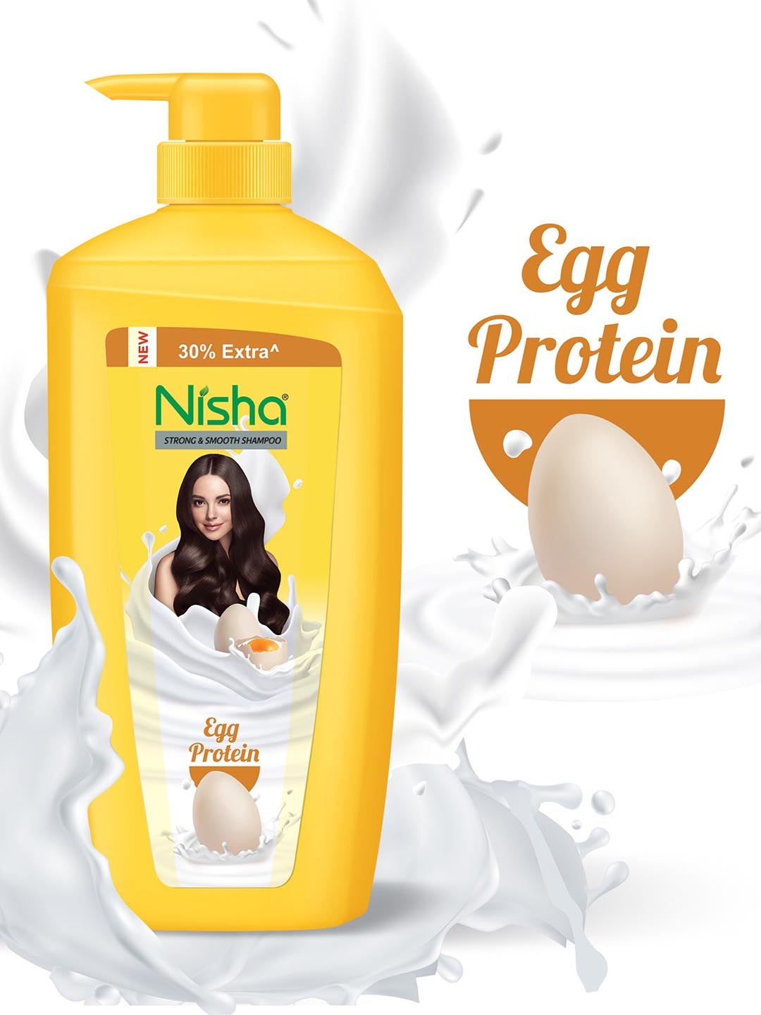 

Nisha Strong & Smooth Egg Protein Shampoo - 650ml, Yellow