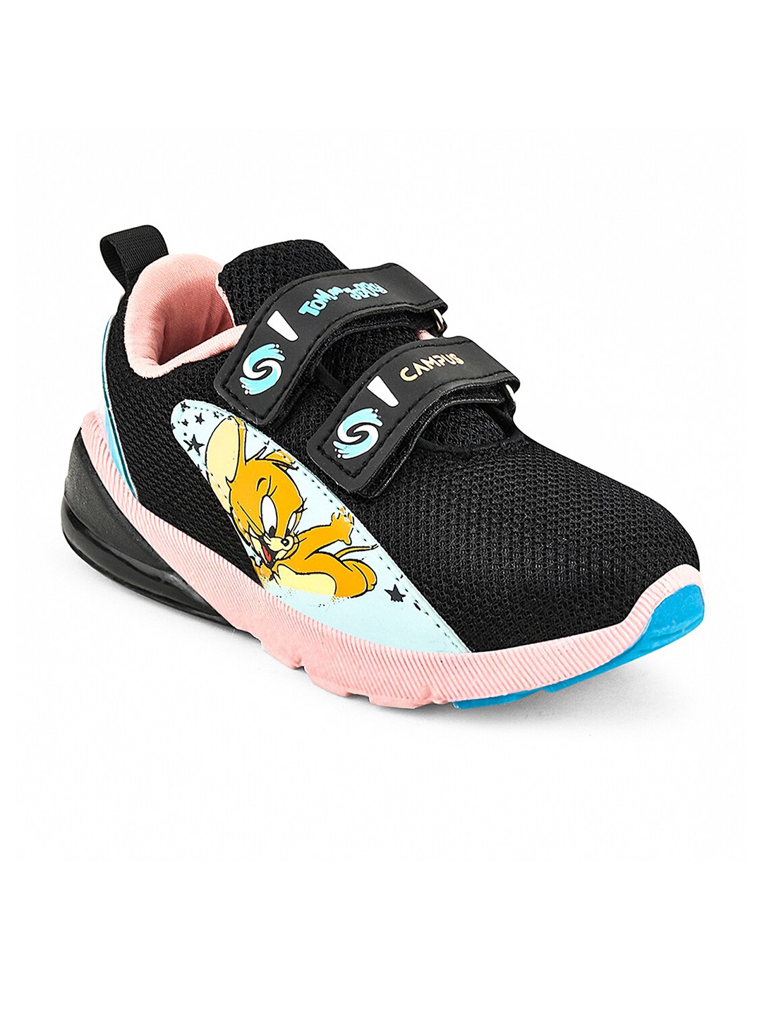 

Campus Kids Tom & Jerry Printed Running Shoes, Black