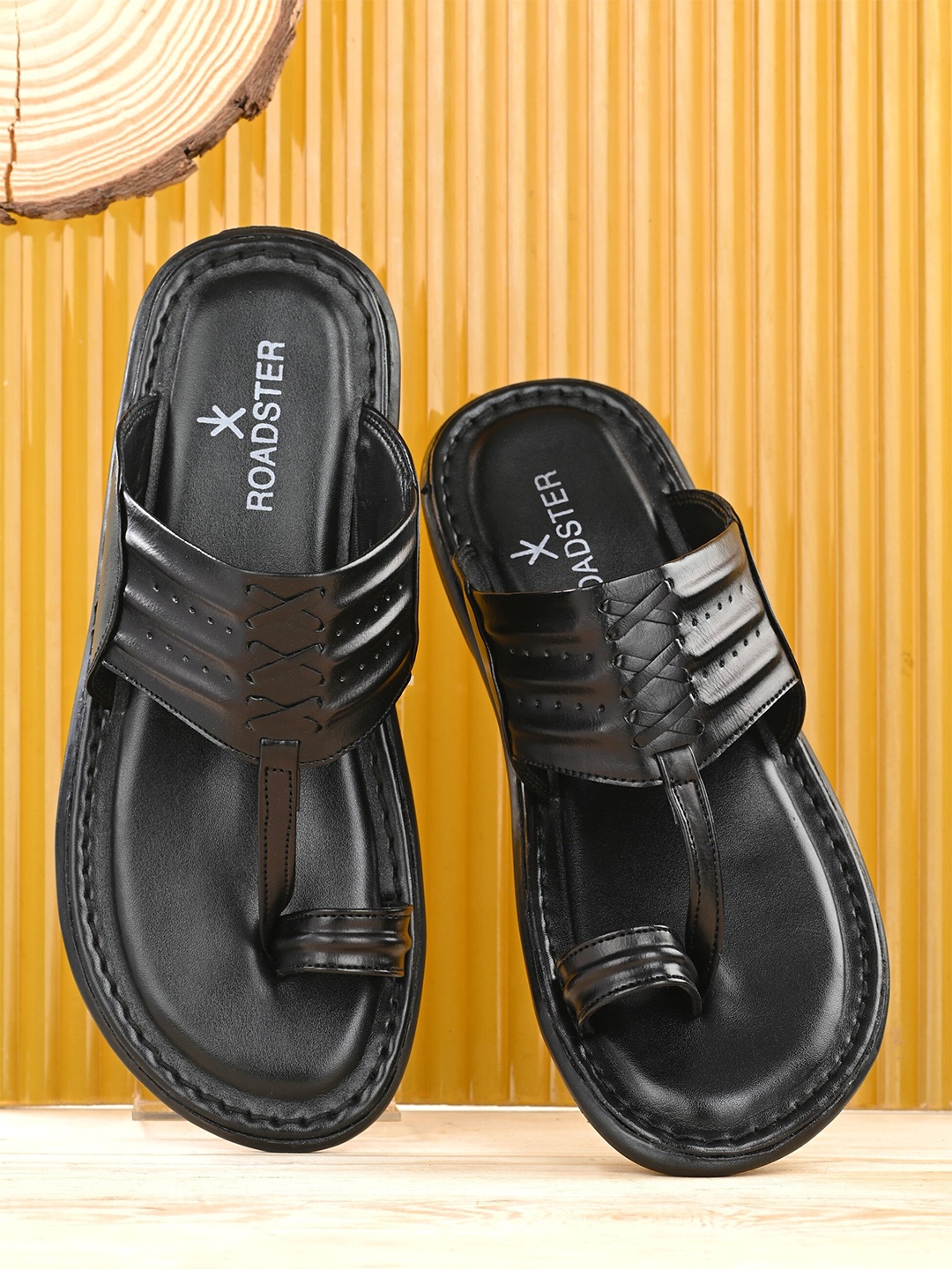 

Roadster Men Comfort Fit Sandals, Black