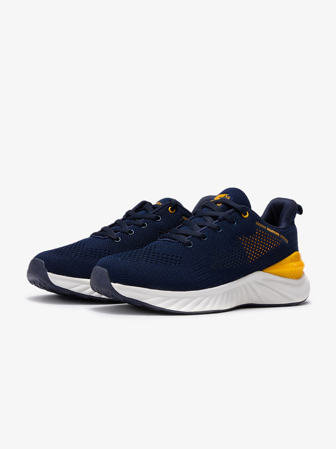 

STARTER Men Woven Design Fylknit Sneakers, Navy blue