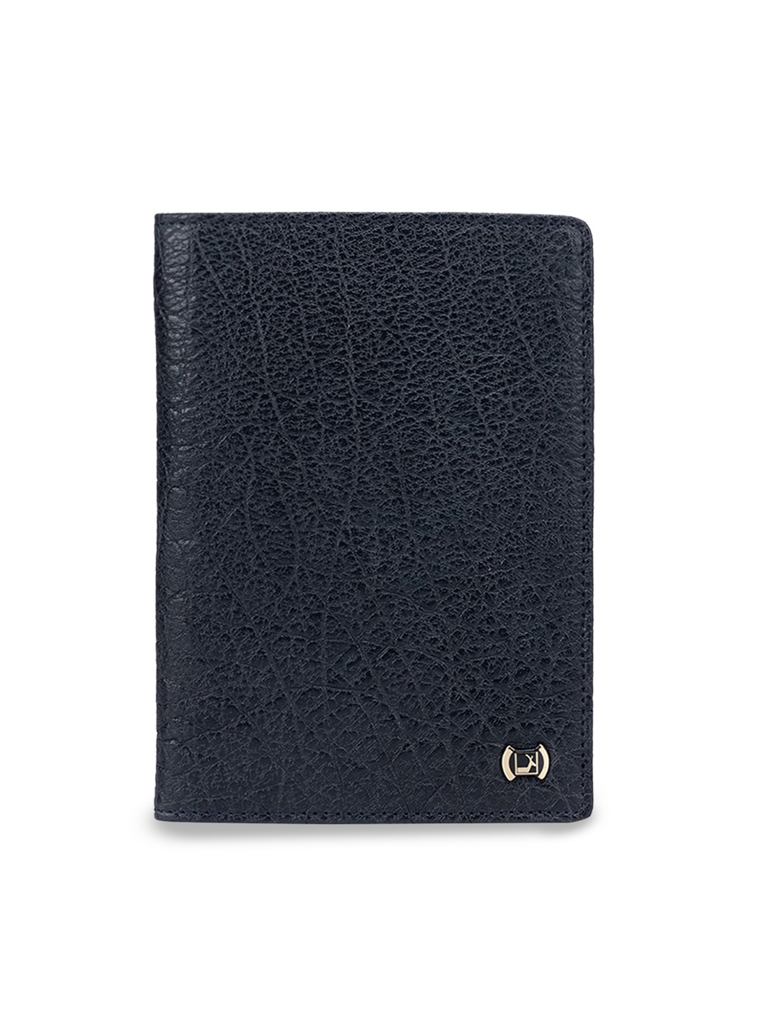 

Da Milano Textured Leather Passport Cover, Navy blue