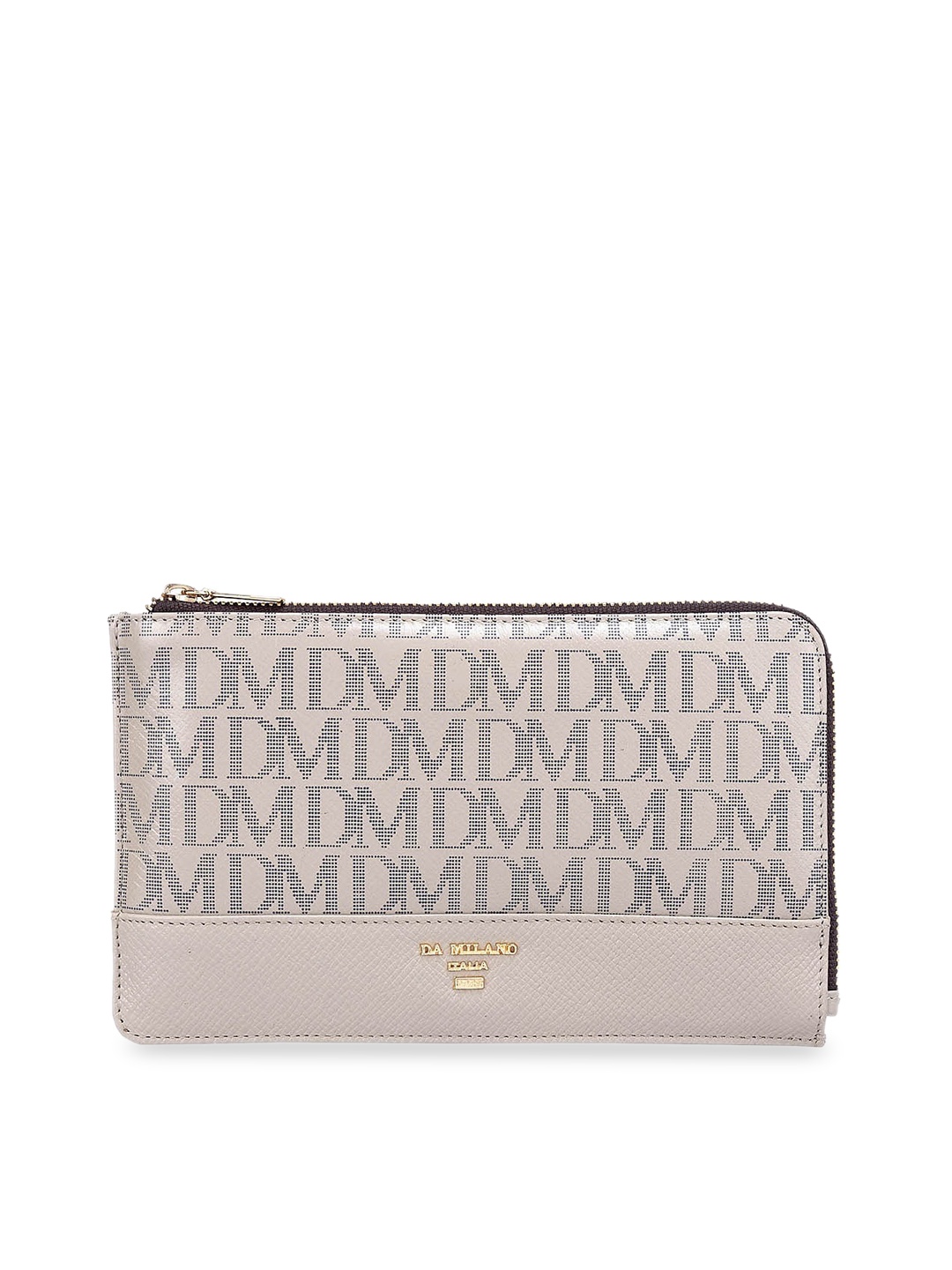 

Da Milano Printed Leather Travel Pouch, Brown