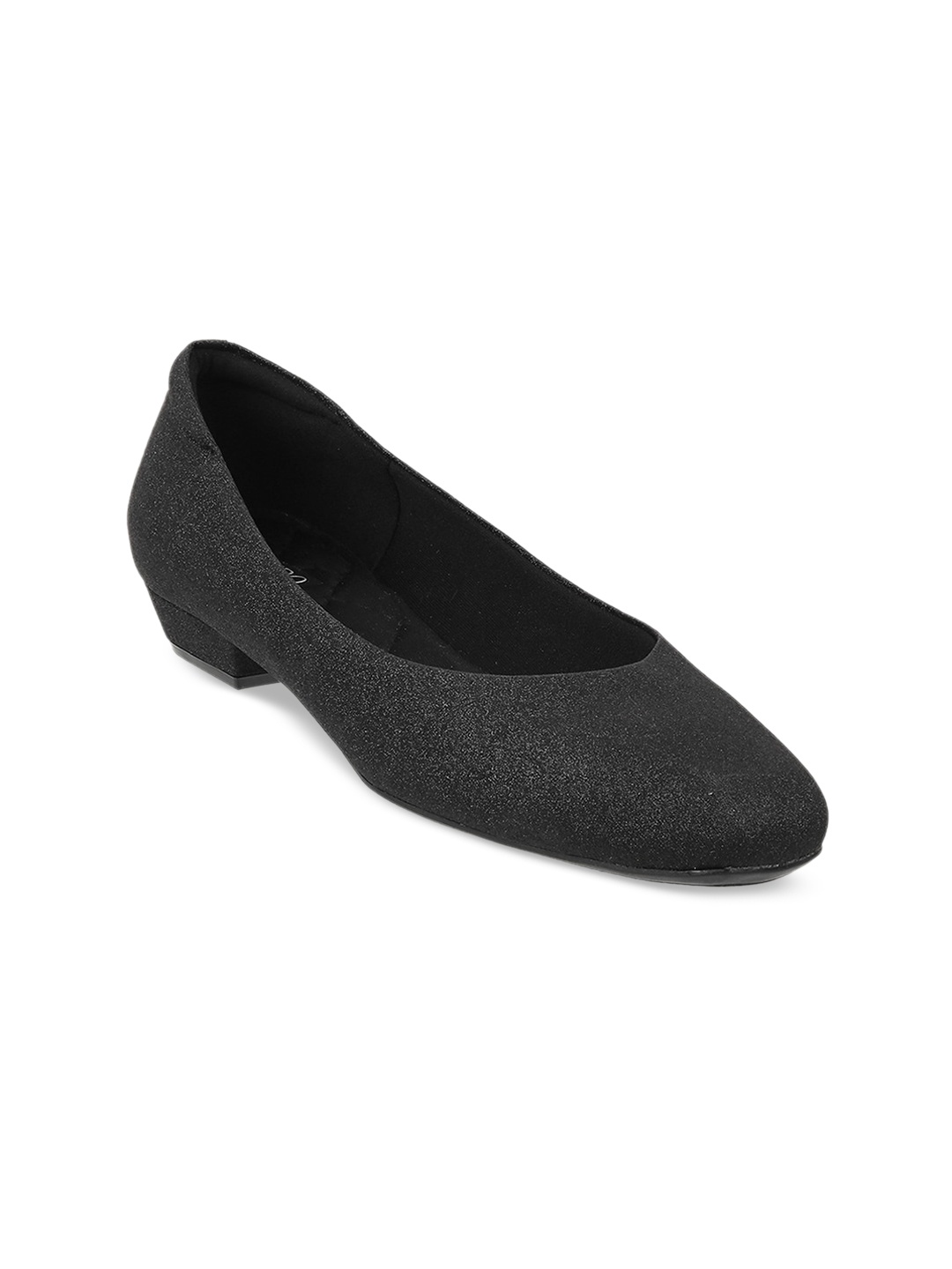 

Metro Textured Block Heel Pumps, Black