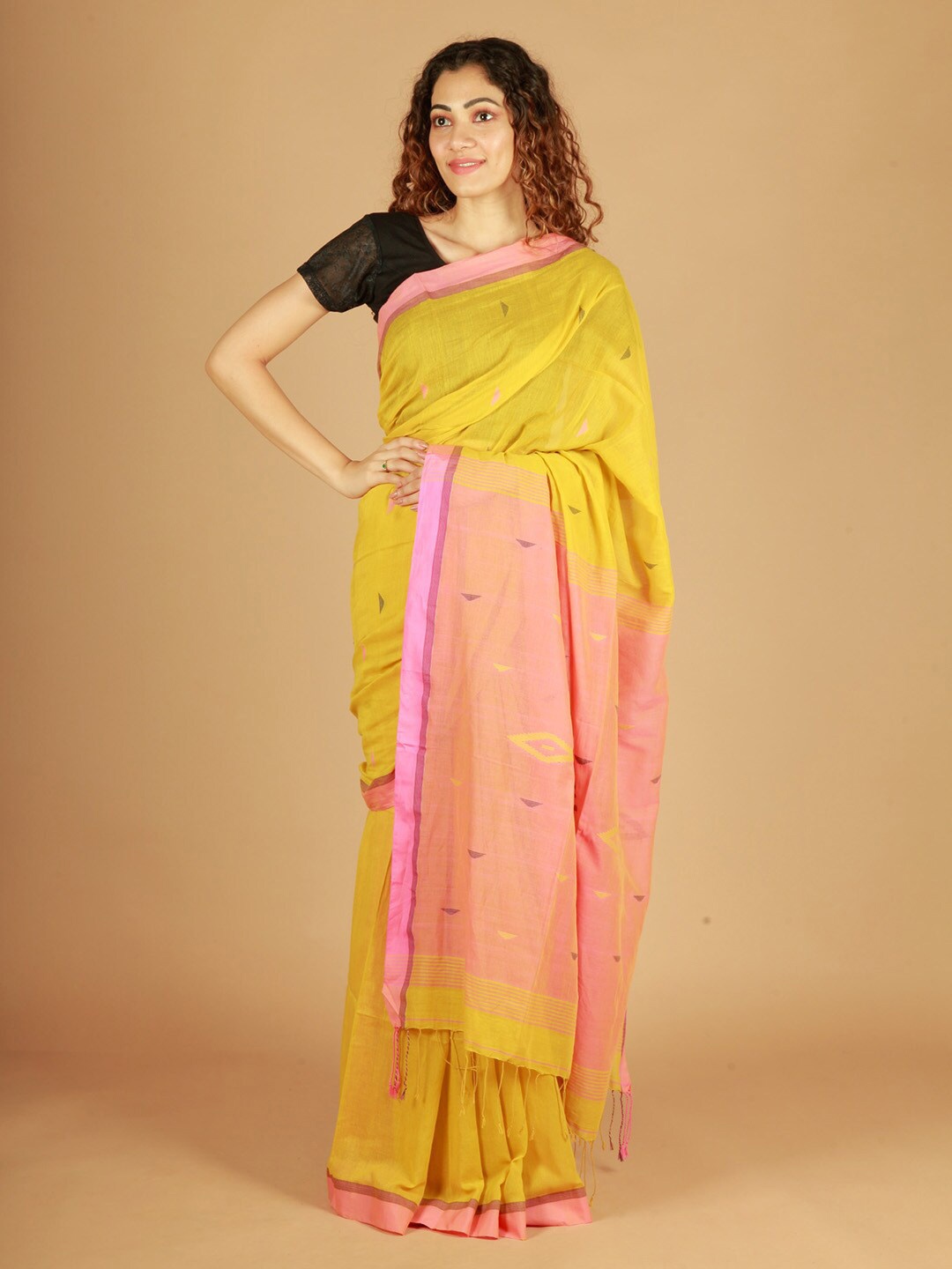 

ReshaWeaves Bengal Pure Cotton Saree, Green