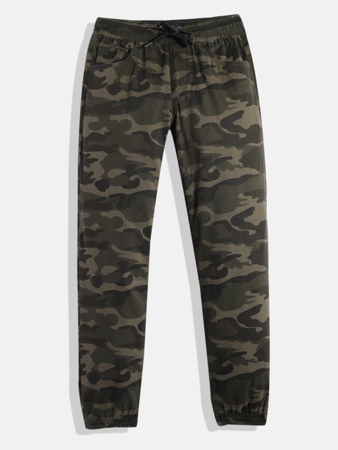 

IVOC Boys Camouflage Printed Slim Fit Joggers, Olive