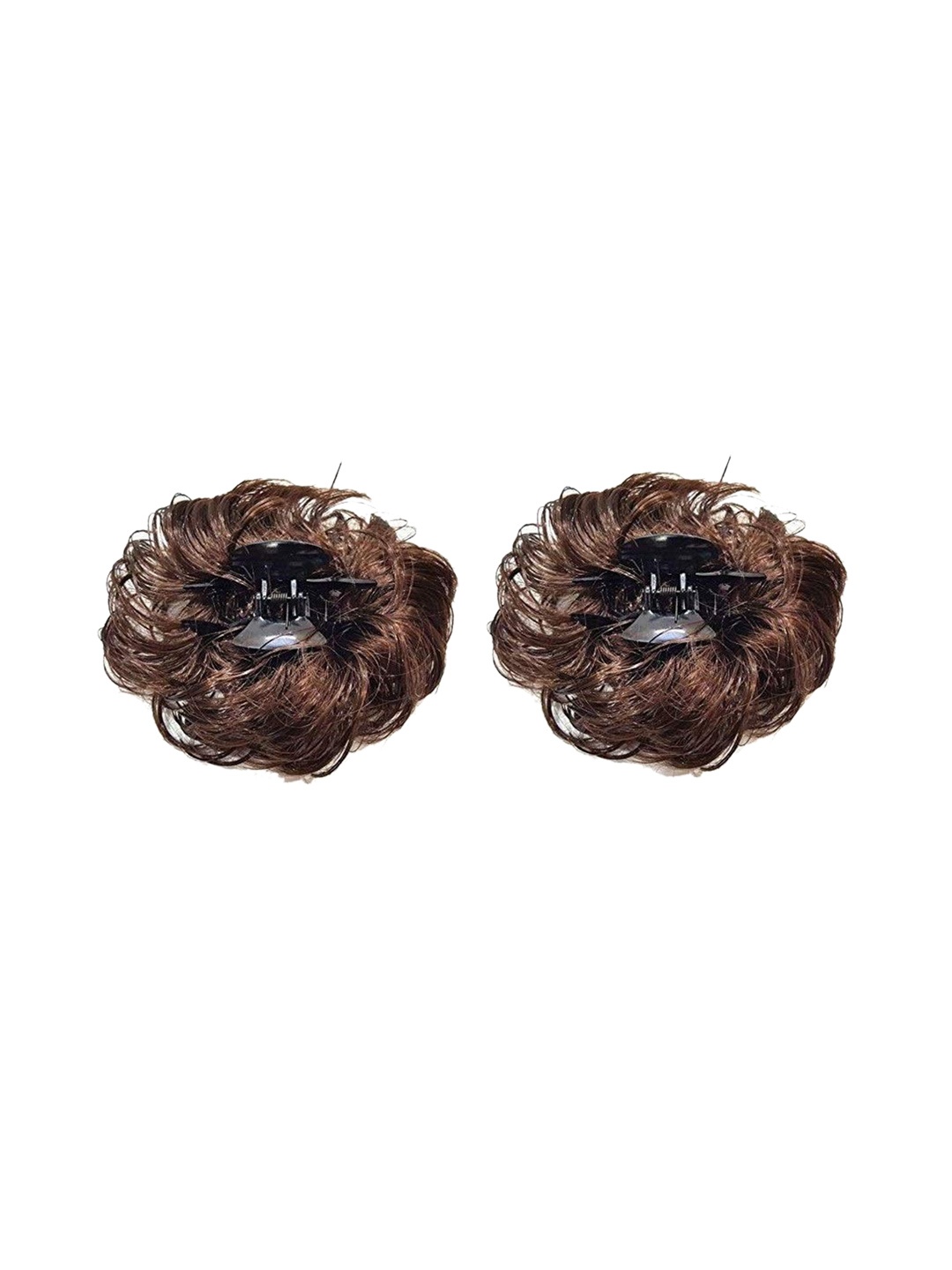 

CHANDERKASH Set Of 2 Golden Brown Synthetic Nylon Juda Hair Extension Clutcher