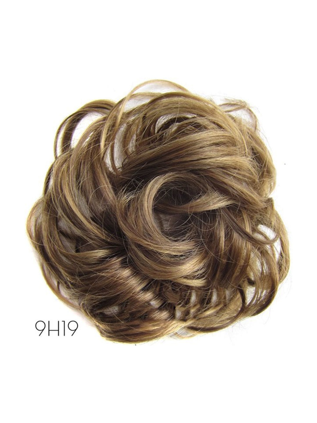 

CHANDERKASH Women Synthetic Messy Bun Hair Extension Scrunchies - Golden, Gold