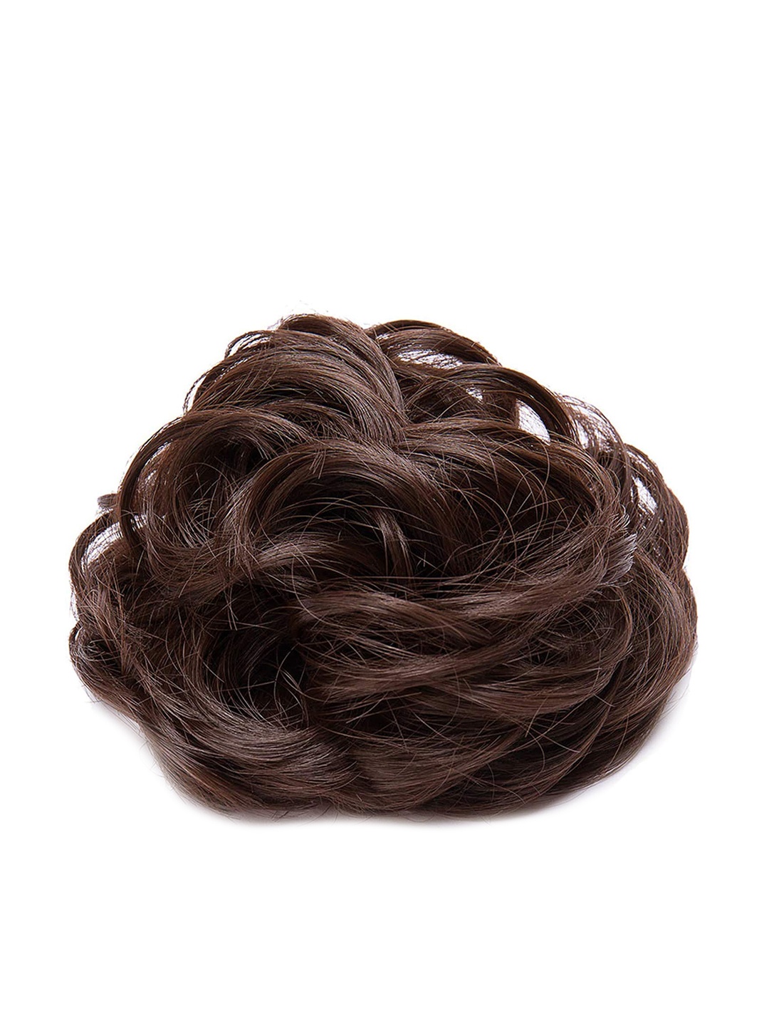 

CHANDERKASH Women Synthetic Nylon Hair Bun Extension Scrunchies - Natural Brown