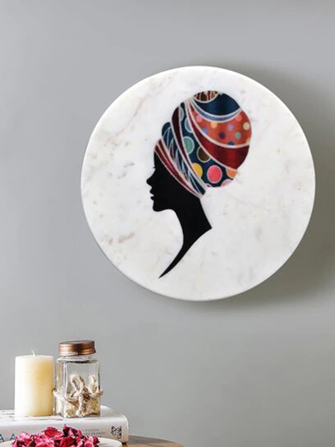 

POSH-N-PLUSH White & Black Tribe Love Printed Framed Wall Art
