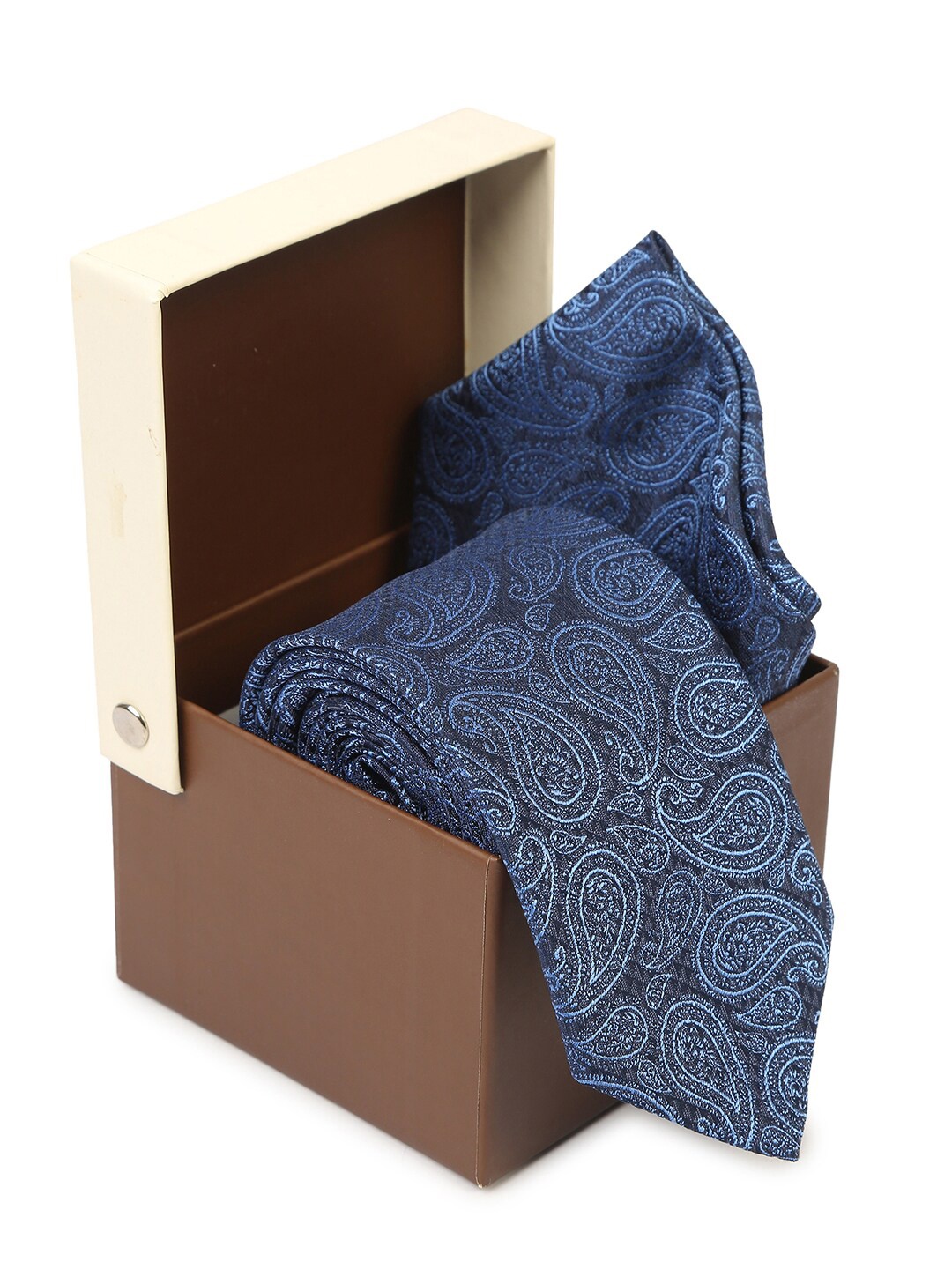 

Hashburys Men Premium Tie and Pocket Square Accessory Gift Set, Navy blue