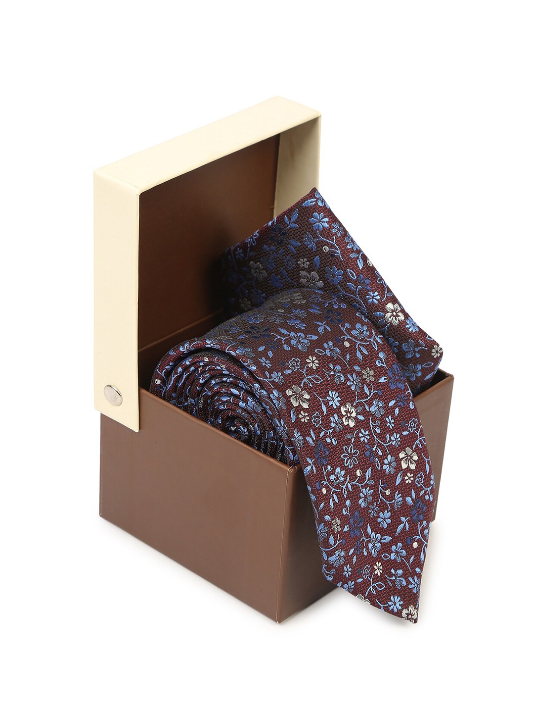 

Hashburys Men Premium Tie and Pocket Square Accessory Gift Set, Brown