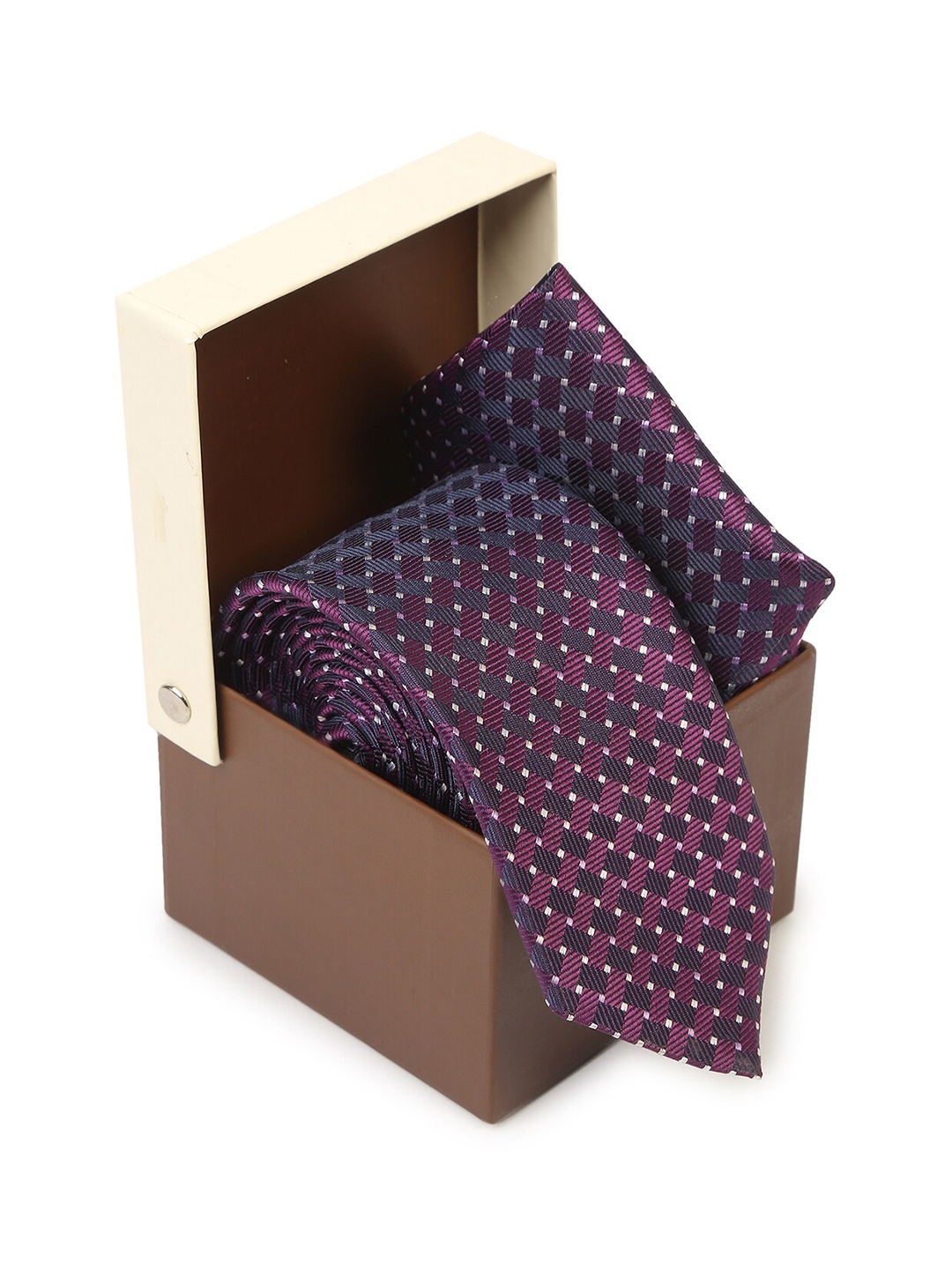 

Hashburys Men Premium Tie and Pocket Square Accessory Gift Set, Burgundy