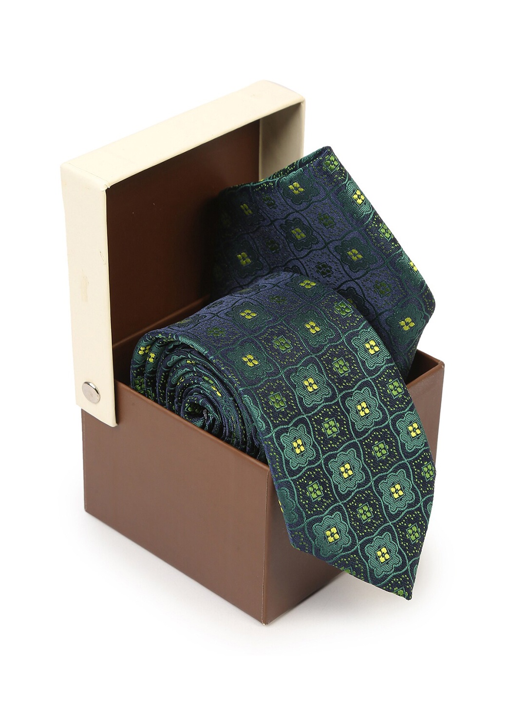 

Hashburys Men Tie and Pocket Square Accessory Gift Set, Green