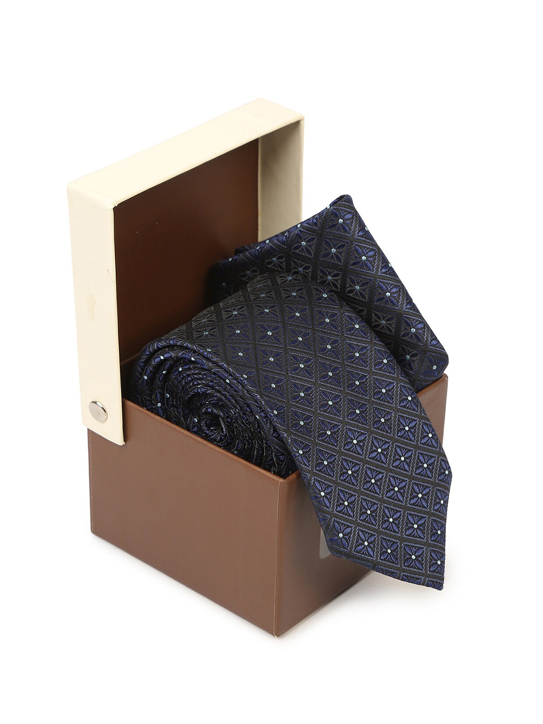 

Hashburys Men Tie and Pocket Square Accessory Gift Set, Navy blue