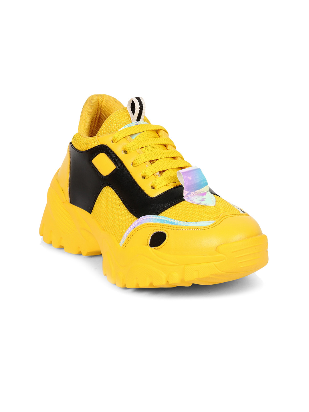 

Longwalk Women Colourblocked Mesh Sneakers, Yellow