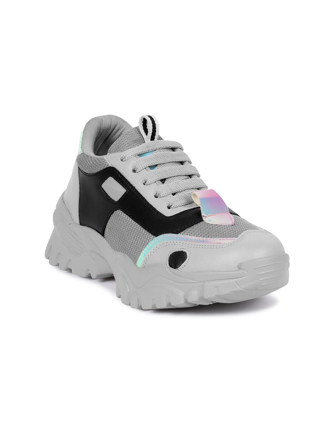 

Longwalk Women Colourblocked Mesh Sneakers, Grey