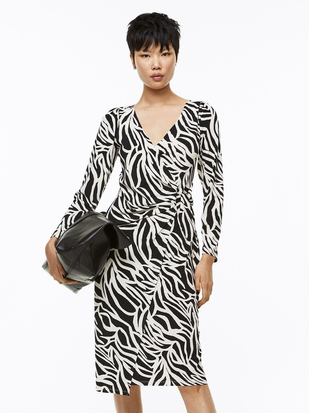 

H&M Women Wrap Dress, Black