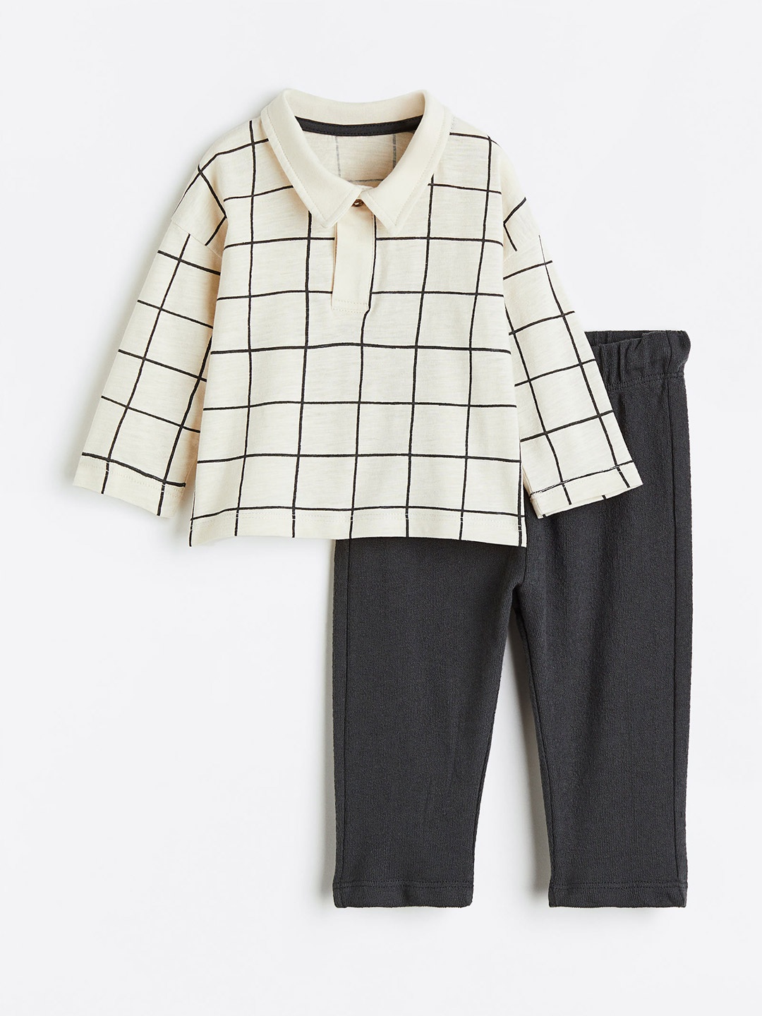 

H&M Boys 2-Piece Cotton Set, Off white