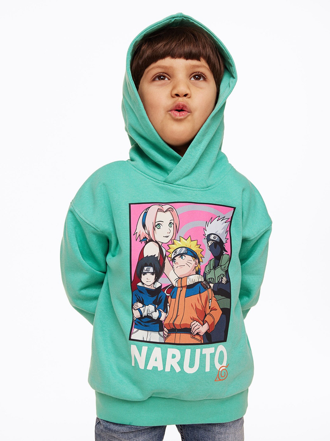 

H&M Boys Oversized Print-Motif Hoodie, Green