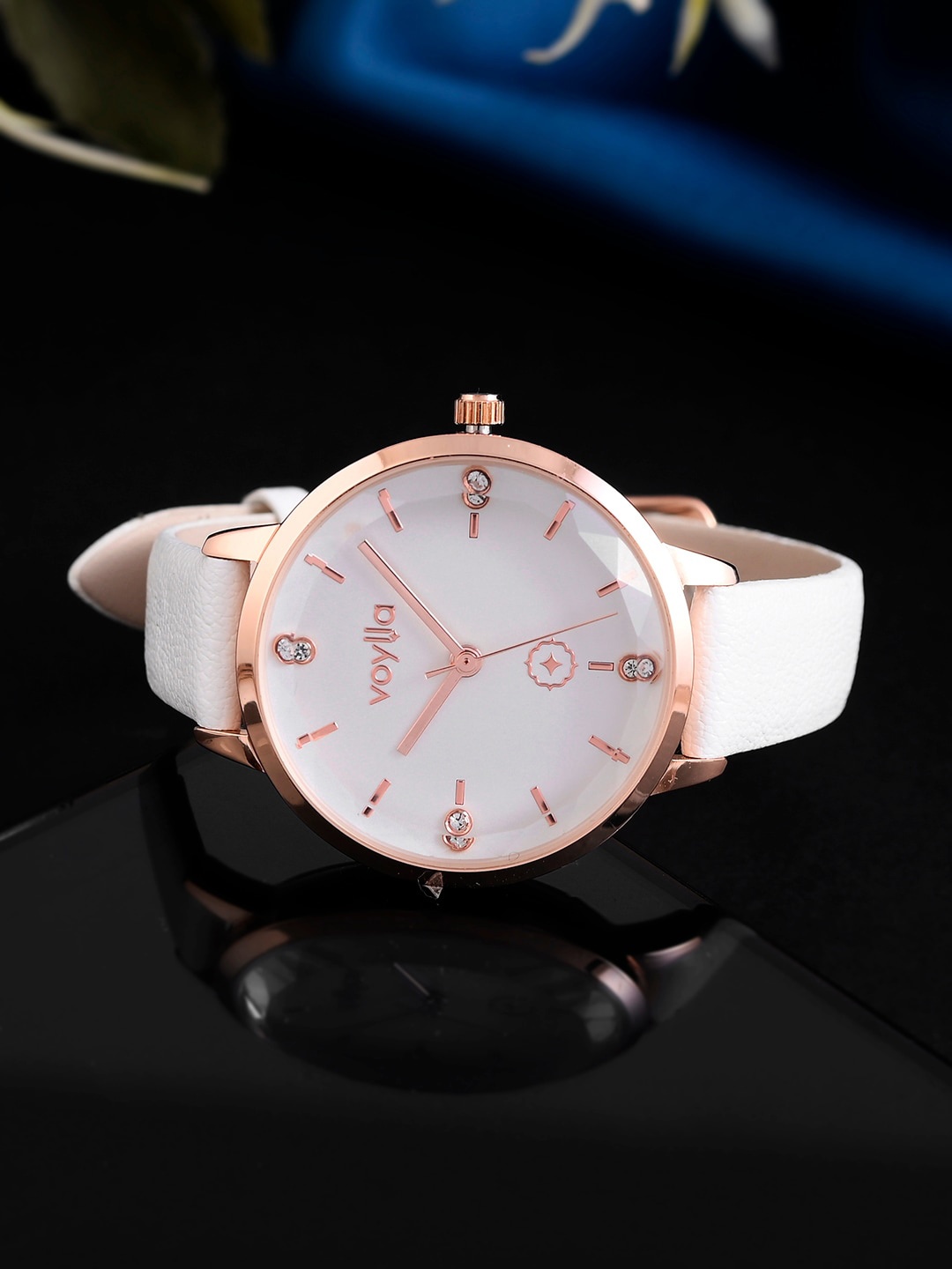 

Voylla Women Leather Straps Analogue Watch 8905124489613, Rose gold