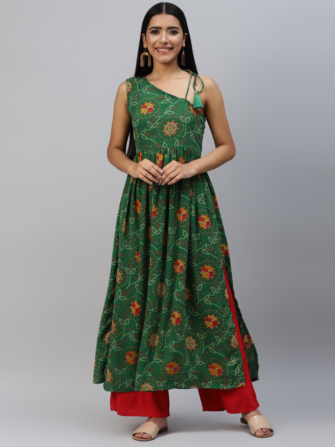 

Poshak Hub Women Ethnic Motifs Printed Kurta, Green