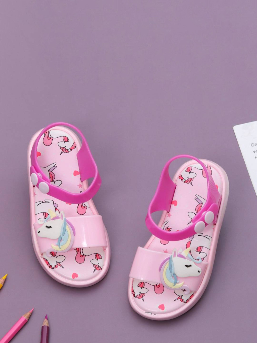 

Yellow Bee Girls Ethnic Comfort Sandals, Pink