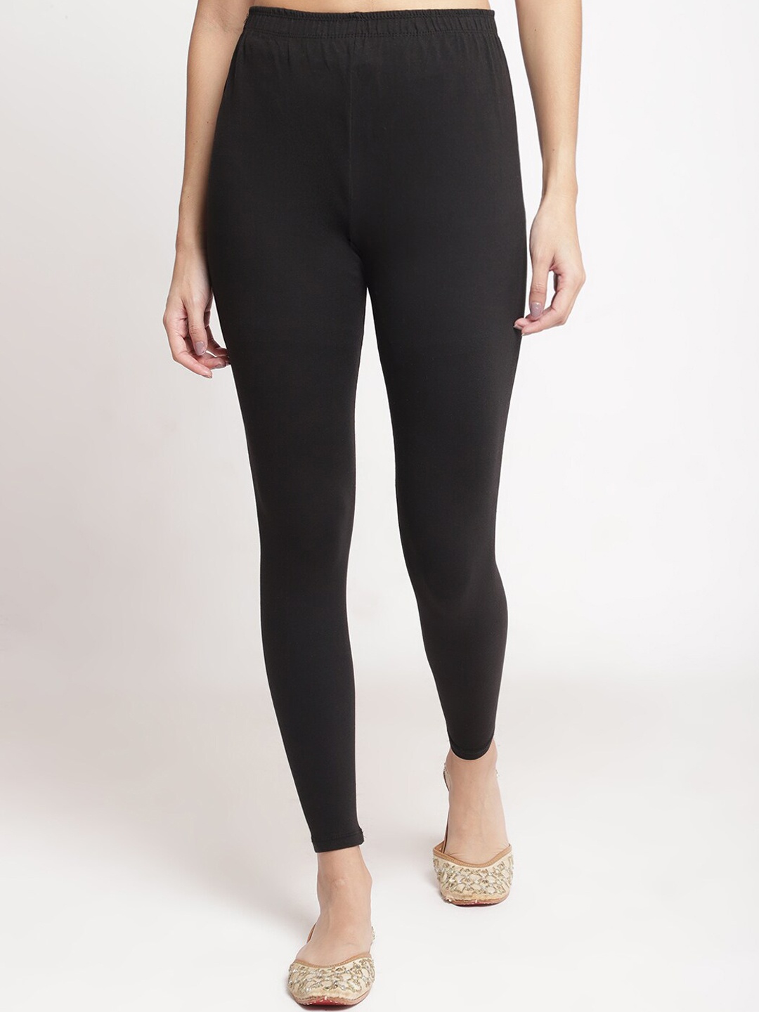 

GRACIT Cotton Lycra Ankle-Length Legging, Black