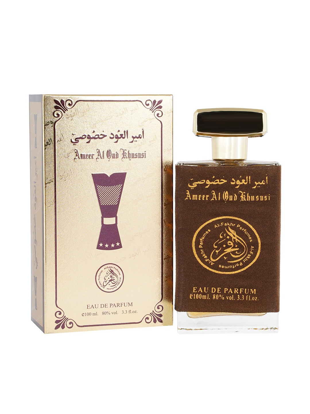 

Al-Fakhr Perfumes Men Ameer Al Oud Khususi Premium Long Lasting Eau De Parfum - 100 ml, Brown
