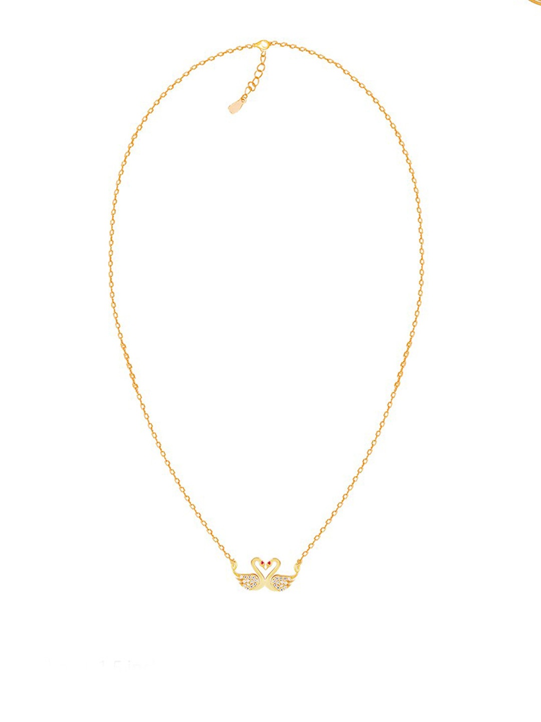 

GIVA 925 Sterling Silver Gold-Plated Swan Love Pendant Chain