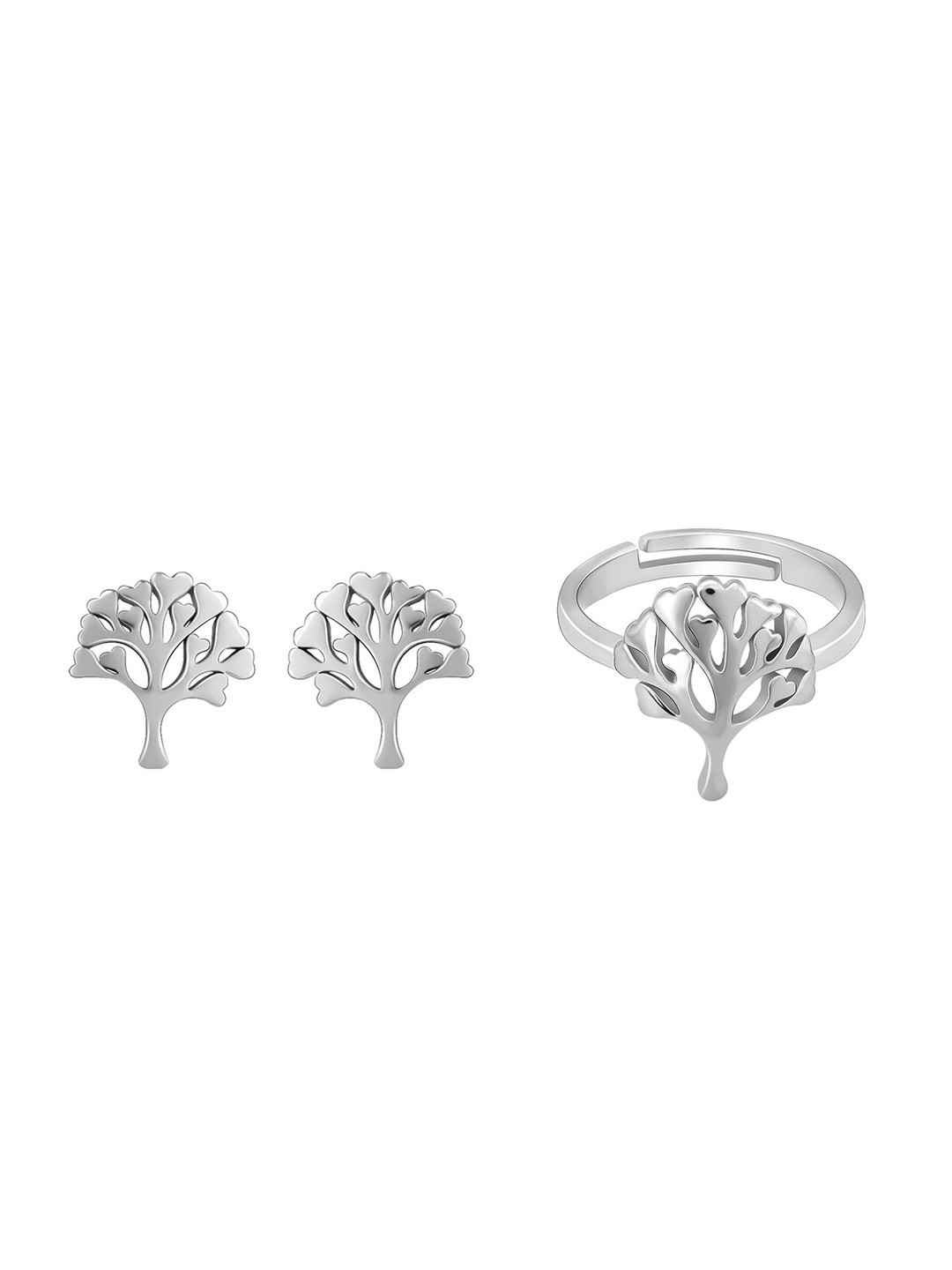 

GIVA Rhodium Plated Tree-Shaped Jewellery Set, Silver