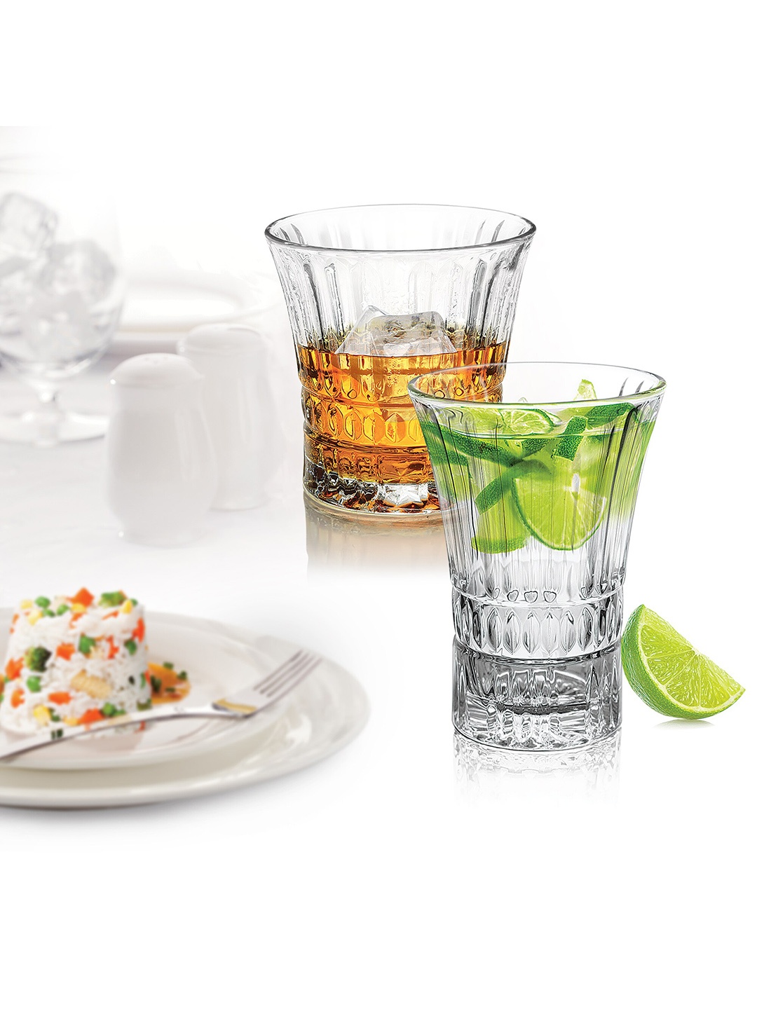 

Treo Turret 265 Whisky Glass Transparent Set Of 6 Tumblers 265 ml Each