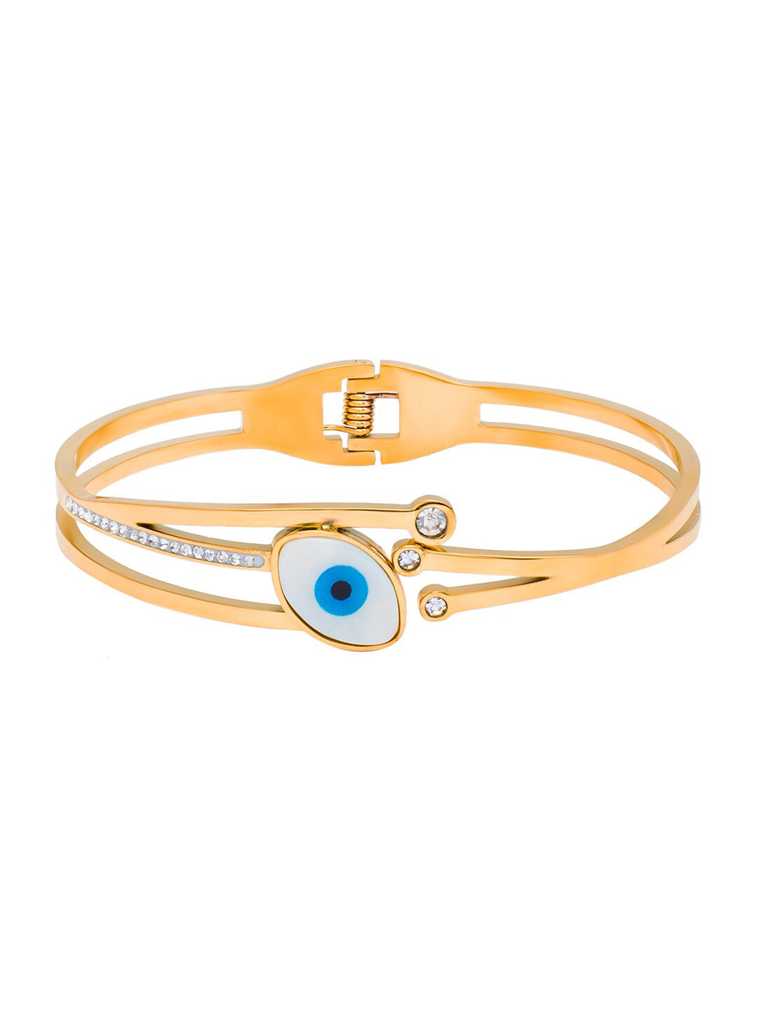 

Moon Dust Women Cubic Zirconia Gold-Plated Kada Bracelet