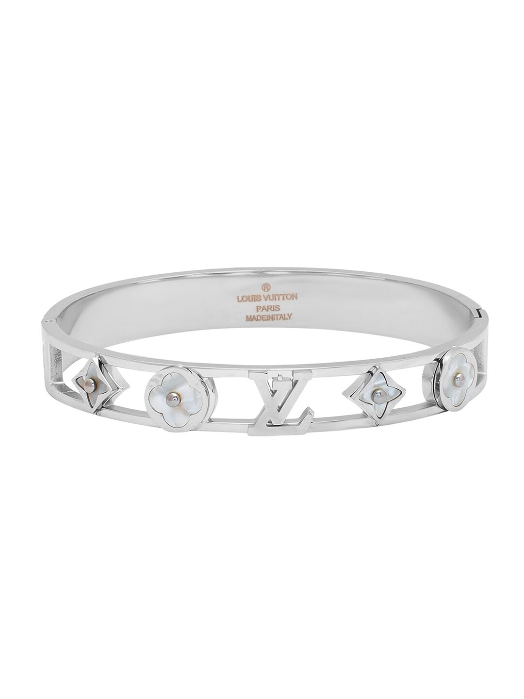 

Moon Dust Women Cubic Zirconia Silver-Plated Bangle-Style Bracelet
