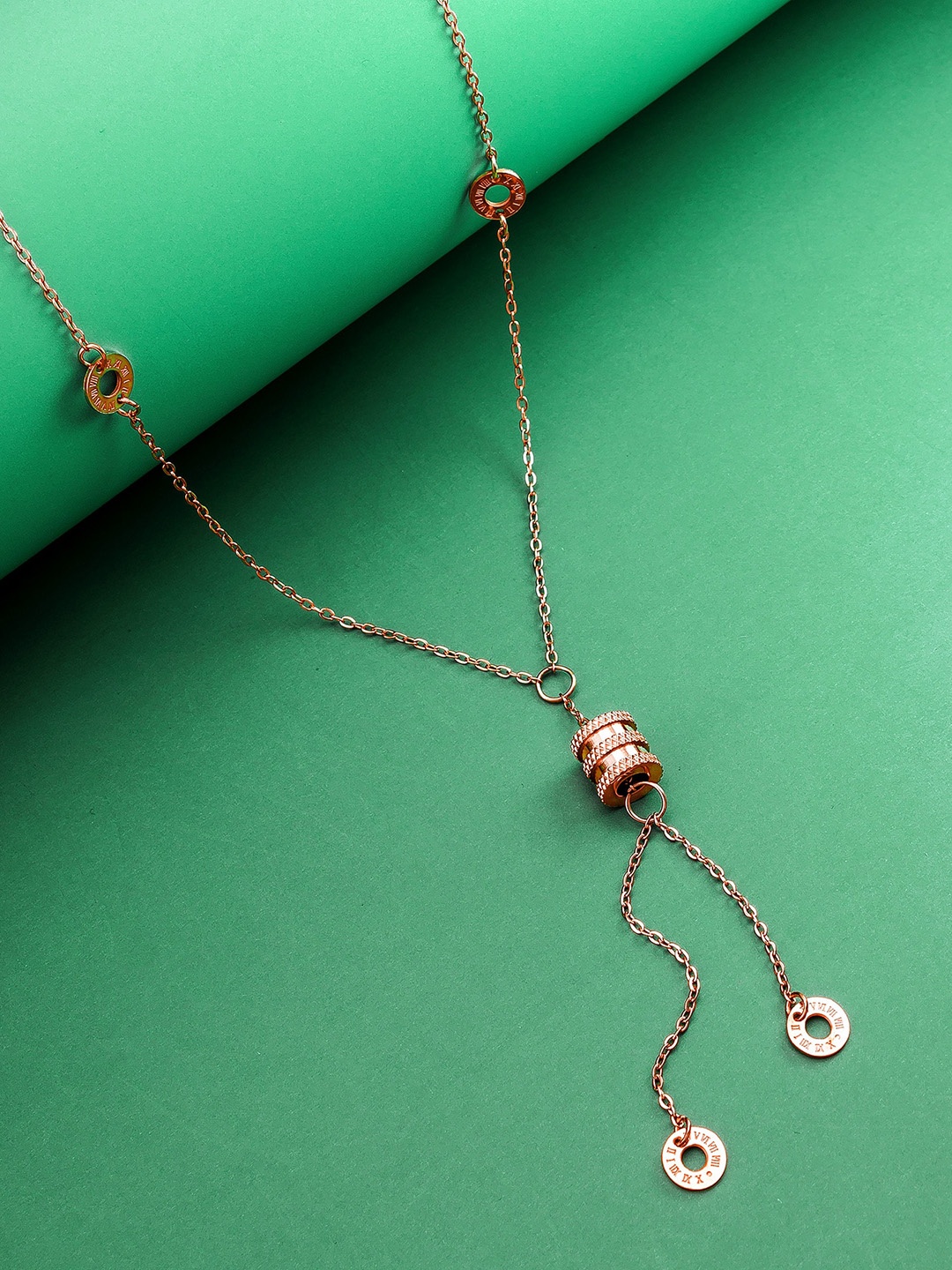 

aadita Rose Gold-Plated Pendant With Chain