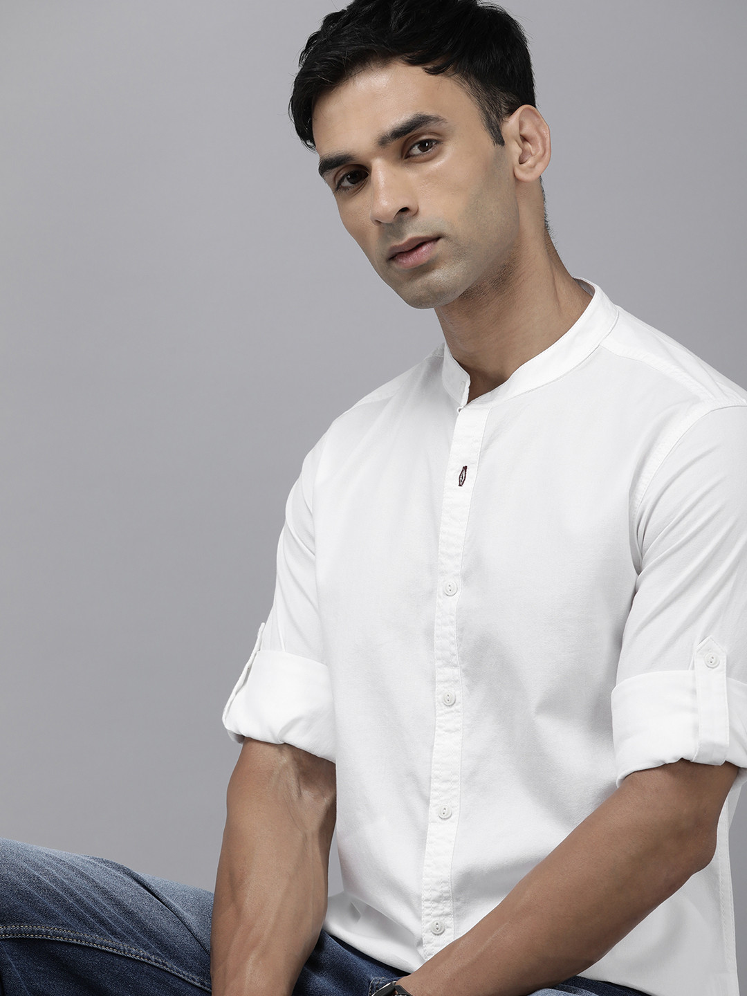 

The Roadster Lifestyle Co. Men Pure Cotton Casual Shirt, White
