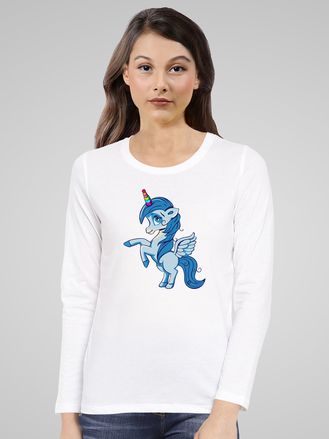

Pootlu Women Graphic Printed Pure Cotton T-shirt, White